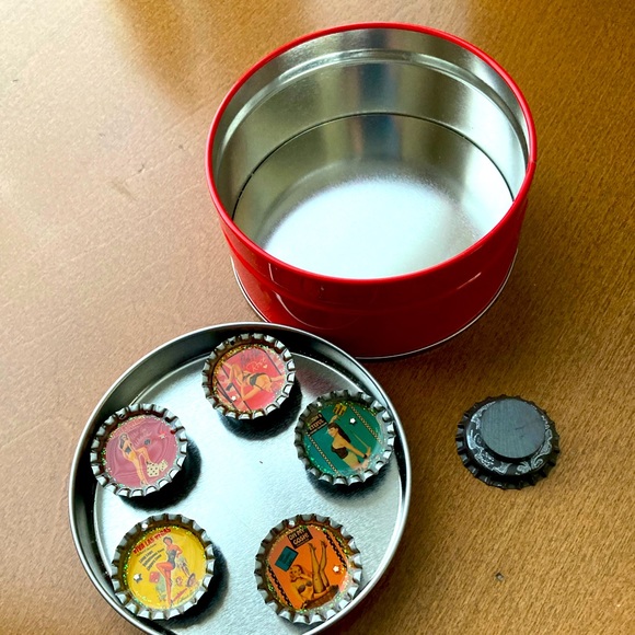 Pin-Up Girl Bottle Cap Magnets in a Can! - Picture 5 of 5